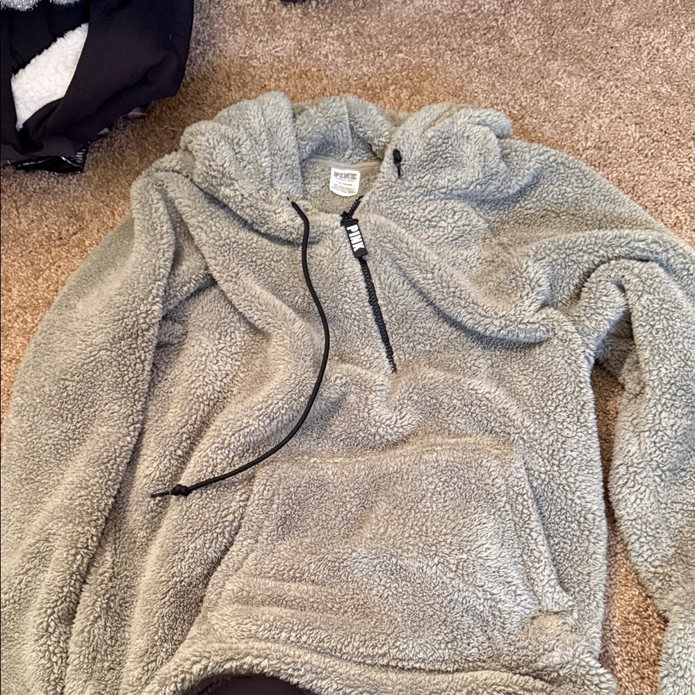 Cozy Green victoria secrecy Sherpa Hoodie